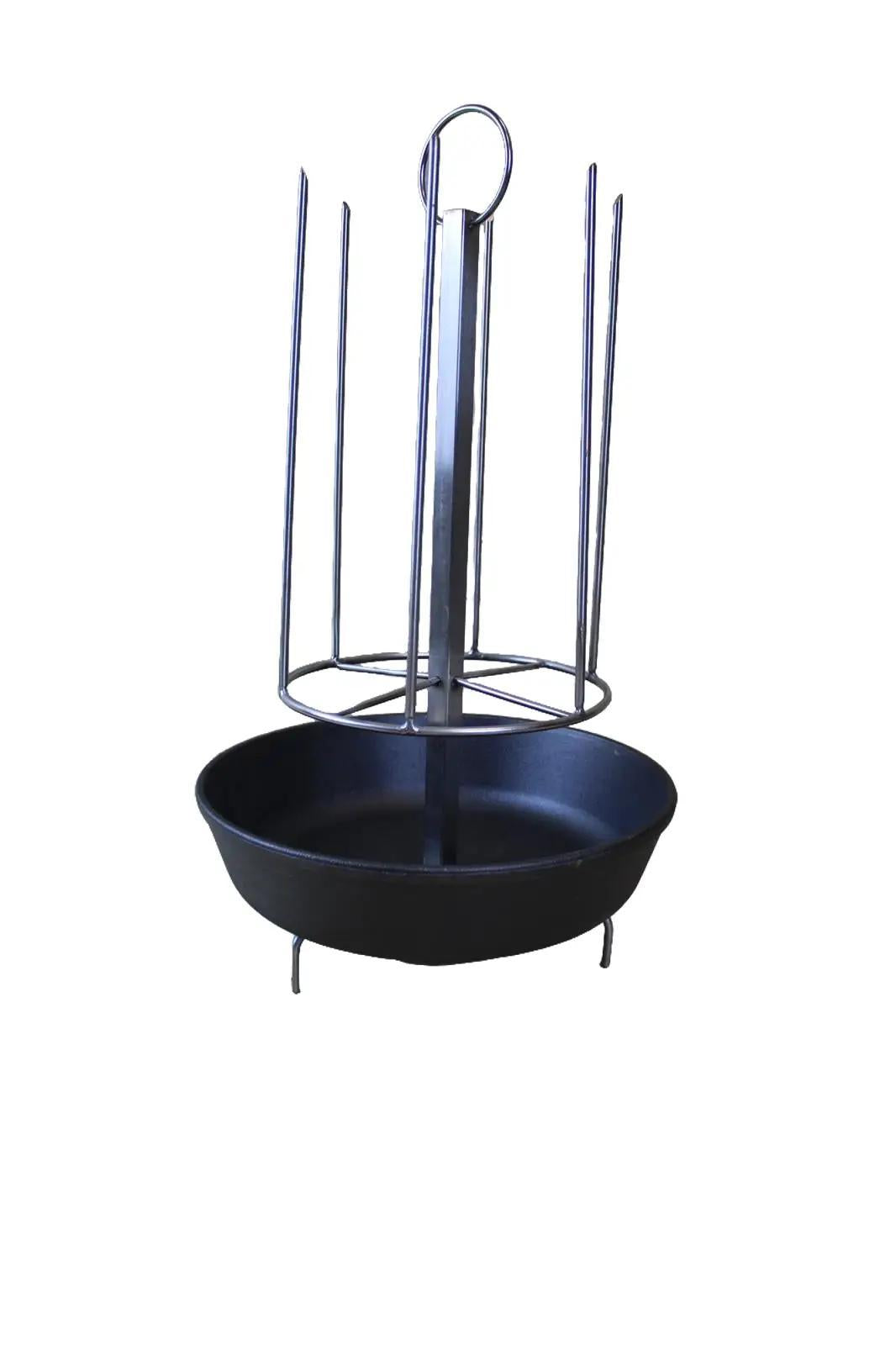 Skewers with cast iron bowl 27cm diameter / tandoor