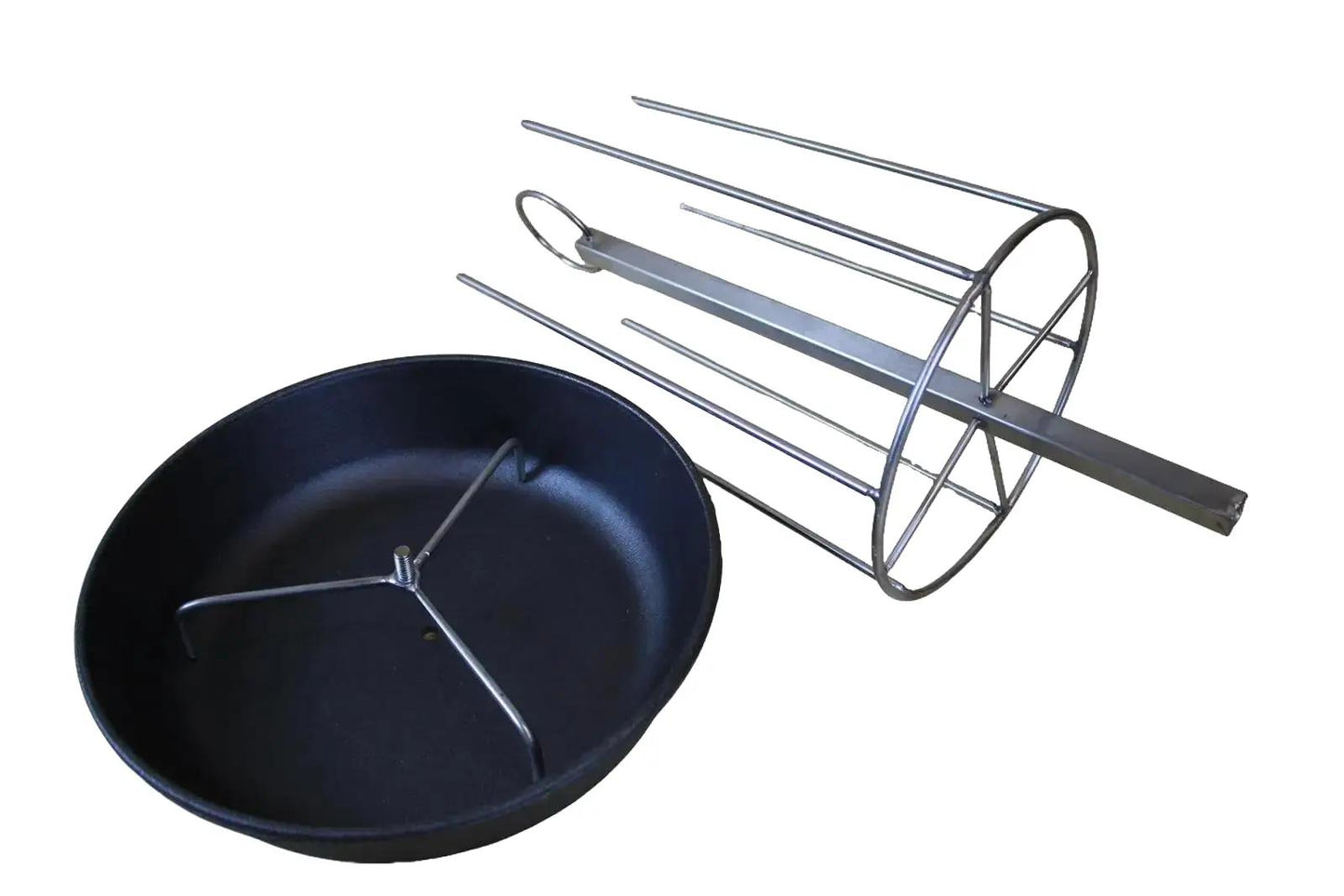 Skewers with cast iron bowl 27cm diameter / tandoor